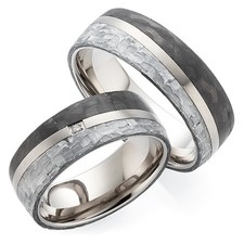 Trauringe Titan Carbon Diamant