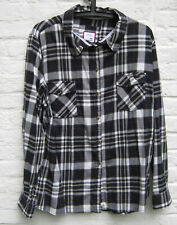 KangaROOS Sportiv Karo Hemd Bluse Größe 48 Schwarz Weiß