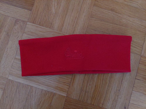Rotes strick stirnband mit - rotes,