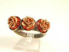 Rosa Templin Ring   Rosen cognac orange  Gr. 55