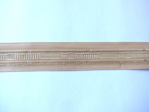 Kräuselband beige meter - beige,