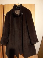 Damenlongjacke aus Alpaka dunkelbraun Gr. 46/48