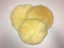 8,97€/st Polierpad 180 mm 3 Stück echtes Lammfell Polierfell mit Klett  