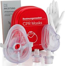 Beatmungsmasken Set Erwachsene/Kinder - CPR Erste Hilfe Notfall Schutz