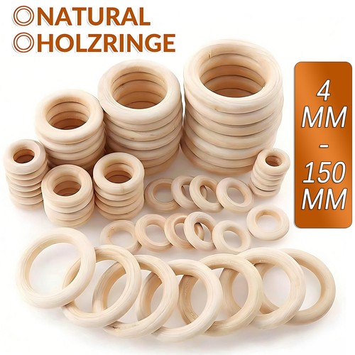 Holzringe 4mm 150mm natur - Ø,