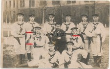 Foto Matrosen Torpedo Division Pistole Luger P 08 Anschlagschaft Kiel Wik 1916