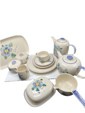 Melitta Porzellan Kaffeeservice-Frühstück Blütenmuster 32 Teile 6 Personen W4