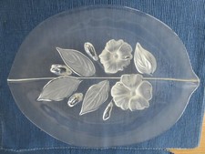 Glasplatte Servierplatte oval