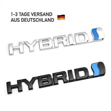 Toyota Hybrid Emblem 15cm x 2.3cm Abzeichen Schwarz Silber Für Toyota