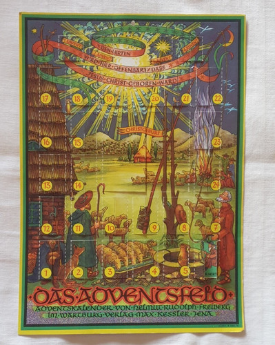 Antiker weihnachtskalender das - antiker, weihnachtskalender"das