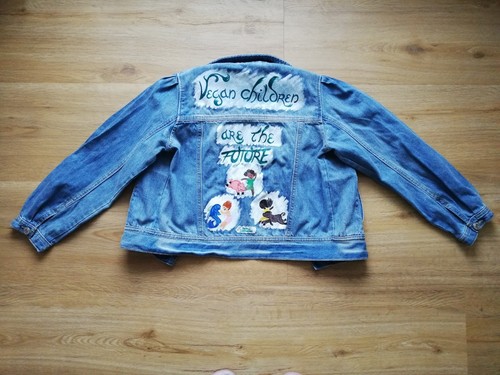 Ooak vegan bemalte jeans - ooak,