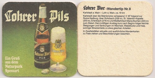 Lohrer bier alter bierdeckel - alter,