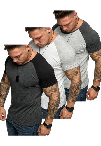 Herren 3er pack shirt farbig - 3er-pack, t-shirt