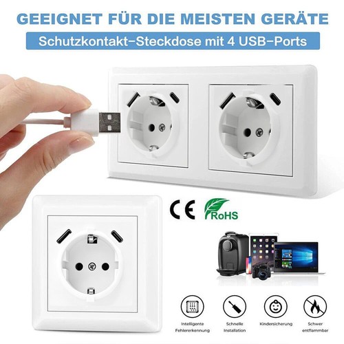 Steckdose mit usb - usb-a, usb-c