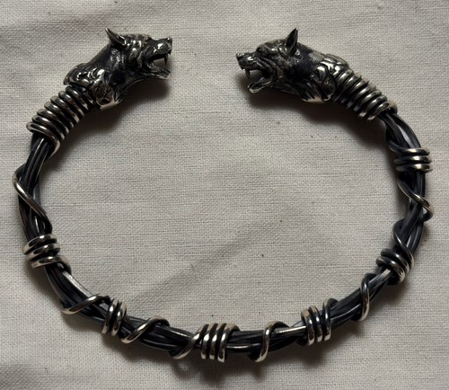 Wikinger wolf kopf armreif - ,