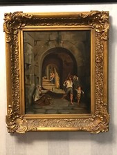 WUNDERSCHÖNES ALTES ÖLGEMÄLDE - ORIENTALISCHE SZENE - SIGNIERT