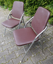 2 x Klappstuhl Stuhl Chrom