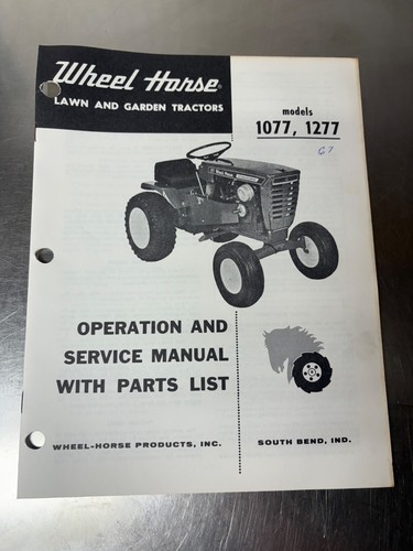 Original wheel horse - 1077, 1277