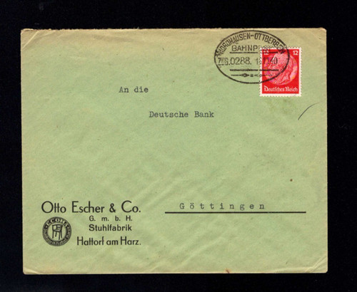 Bahnpost 1940 nordhausen - -, "nordhausen