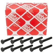 10x febi 18160 Schraube Kurbelwellenlager M10 für VW GOLF 1-4 PASSAT POLO T3 T4