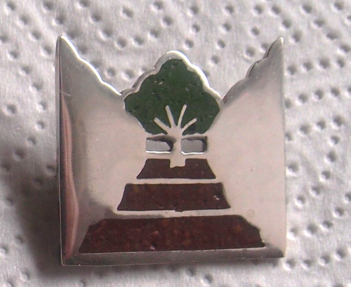 Schwere sterlingsilber brosche - sterlingsilber,