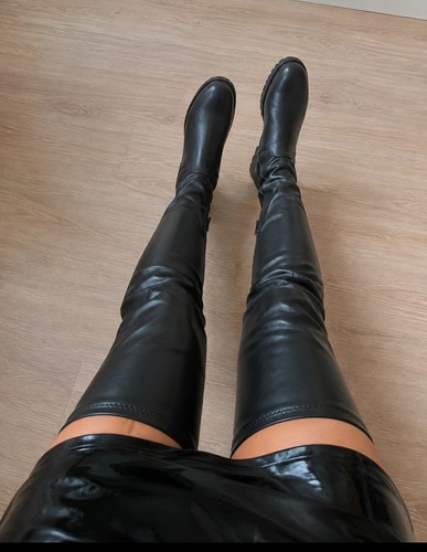 Flache boots stiefel - flache, overknee