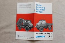 32B 729 1963 Mercedes Unimog Nutzfahrzeug Zubehör Bagger Bohrer Pumpe Prospekt