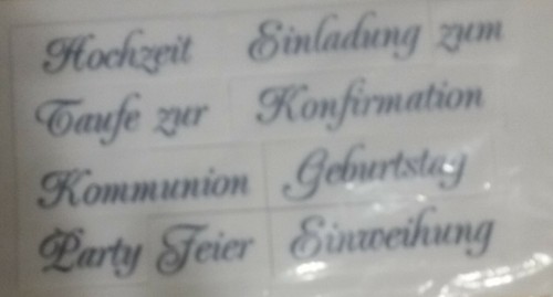 Stempel schrift ereignisse - -,