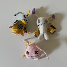 Digimon Anhänger Bag Charm Plüsch Gatomon Koromon Gabumon Bandai 2000