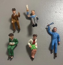 5 Carrera Bahn figuren 70er 80er jahre Zuschauer Mechaniker Deko Vintage 