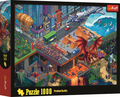 Trefl pixel art muster - trefl,, 1