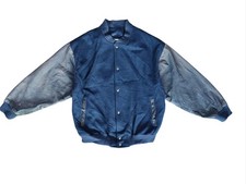 Vintage College Jacke  Blau