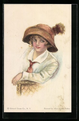 Künstler alice luella - künstler-ak,