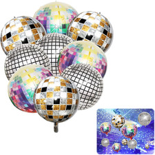 Bunte Disco Ballon 22 Zoll 9er Set Geburtstag 70er 80er Party Deko
