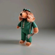 STEIFF "WALDILI" DACKEL 8326/70 26 cm GROSS 60er JAHRE mit KNOPF / FAHNE