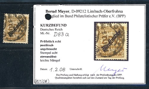 Reich dienstmarke michel - dt.,