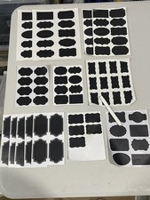 Kräuter & Gewürze Glas Etiketten - Küche Speisekammer Aufbewahrung Etiketten - Vintage Schwarz Look