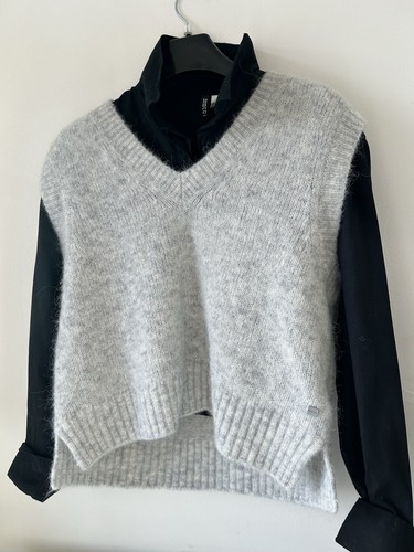 Alpaka weste grau m - weste,