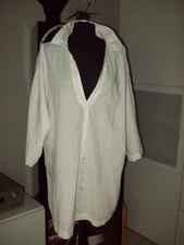 Maritime Leinen Baumwolle Tunika Schlupfbluse H&M weiß wie neu Gr. L 44/46