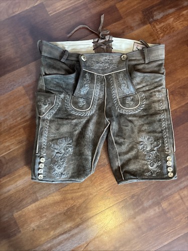 Herren trachten leder hose - leder, gr