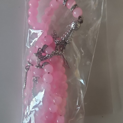 Rosa perlen kette - rosa, perlen-kette