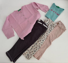 5 tgl. Mädchen Sommer Set: 1 Strickjacke , 3 Leggins , 1 T-shirt,  Gr. 80-86