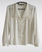Elegante weiße Vintage-Bluse