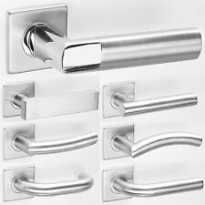 Türgriff Edelstahl Türdrücker Türklinke Türbeschlag BB PZ WC poliert eckig flach