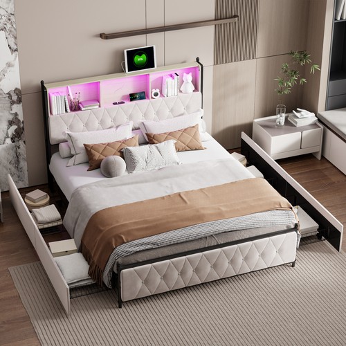 Polsterbett 180x200 mit led - polsterbett,