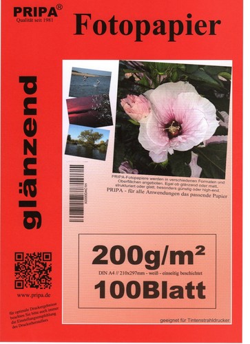 100 blatt pripa - pripa, fotopapier