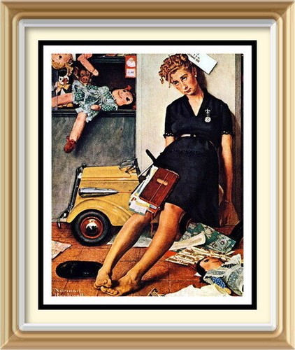 Norman rockwell worn out - rockwell,