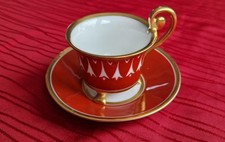 Sammeltasse Prunktasse Bavaria Tasse und Untertasse Rot Gold