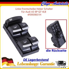 FÜR AUDI A3 8P A6 4F C6 Q7 4L CHROM SCHALTER-EINHEIT 4X ELEKTRISCHE FENSTERHEBER
