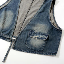 Retro Damen Denim Weste Jeans